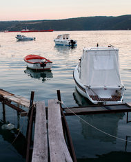A view from Martin Pescador restaurant in Trget - Filip Horvat for The New York Times  
